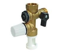 SOMATHERM FOR YOU, Groupe de Sécurité NF 3/4" à garde d'air droite, siège laiton pour eau neutre, monobloc, vanne d'arrêt, clapet anti-retour, compatible chauffe-eau, garantie 5 ans