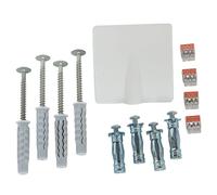 Generique Kit installation radiateur électrique – vis/chevilles, bornier 3 entr., sortie encastrable