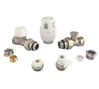 SOMATHERM FOR YOU - Kit radiateur rob Th droit 1/2 | Équipez facilement votre radiateur grâce à ce kit complet avec robinet thermostatique, esthétique et ergonomique.