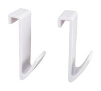 SOMATHERM FOR YOU, Lot de 2 crochets blancs pour sèche-serviette à tube plat - Accessoires pratiques à suspendre pour salle de bain - Idéal pour un rangement optimal et décoratif