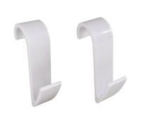 SOMATHERM FOR YOU, Lot de 2 crochets blancs pour sèche-serviette à tube rond - Accessoires pratiques à suspendre pour salle de bain - Idéal pour un rangement optimal et décoratif