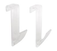 SOMATHERM FOR YOU, Lot de 2 crochets transparents pour sèche-serviettes à tube plat - Idéal pour suspendre vos serviettes - Finition incolore, design pratique et élégant