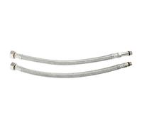 SOMATHERM FOR YOU, Lot de 2 flexibles sanitaires 300 mm DN8 - Raccords 3/8" et M 10/100 - Acier inoxydable, EPDM, étanchéité intégrée - Norme ACS, certifié QB - Souples et durables
