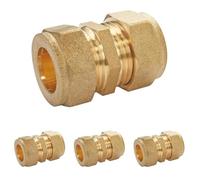 SOMATHERM FOR YOU, Manchon à compression en laiton pour tube cuivre Ø12 - Raccordement plomberie durable - Compatible avec tous tubes cuivre - Idéal pour eau chaude et froide (Lot de 4)