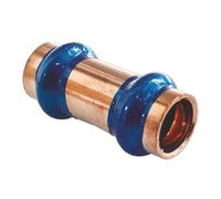 SOMATHERM FOR YOU, Manchon égal cuivre à sertir FF Ø14 - Raccord à sertir certifié ATEC et QB - Joint d'étanchéité EPDM - Pression max 16 bars - Température max 95°C - Profil V