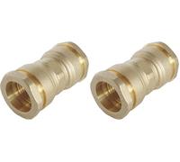 SOMATHERM FOR YOU - Manchon égal laiton pour tube PE D25 - Technologie à sens unique de montage garantissant le bon montage du raccordement (Lot de 2)