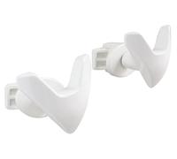 SOMATHERM FOR YOU, Patères V blanches pour sèche-serviette à visser - Lot de 2 - Fixation facile sur tubes ronds - Idéal pour une déco pratique et élégante dans votre salle de bain