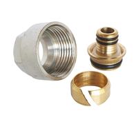 SOMATHERM FOR YOU, Raccord à compression 3/4" pour tube multicouche Ø20 mm - Installation facile et rapide - Norme ACS - Compatible eau chaude et froide - Couleur gris/argent