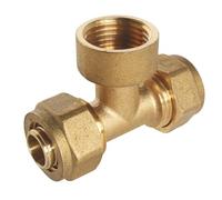 Somatherm Raccord à compression Té femelle 15/21 pour tube PER Ø20 — 10 bars, 5–90°C