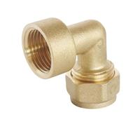SOMATHERM FOR YOU, Raccord à compression femelle coudé 15/21 pour tube PER Ø16 - Installation facile et rapide, compatible avec eau chaude et froide, pression max 10 bars, norme ACS