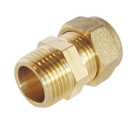 SOMATHERM FOR YOU, Raccord à compression laiton Mâle 12/17 pour tube cuivre Ø12 - Idéal pour plomberie, réseaux d'eau sanitaire et chauffage - Étanchéité filet ou joint plat