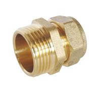 SOMATHERM FOR YOU, Raccord à compression laiton TC 16 - Mâle 15/21 pour tube cuivre Ø16, idéal pour plomberie, réseaux d'eau sanitaire et chauffage, étanchéité filet ou joint