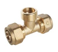 SOMATHERM Raccord a compression - Te male au centre 1-2 - PER 10x12