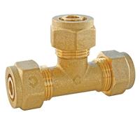 SOMATHERM FOR YOU, Raccord à compression té égal PER Ø20 - Installation facile et rapide - Normé ACS - Compatible avec tube PER 20 mm - Pression max 10 bars - Température 5°C à 90°C