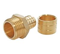 SOMATHERM FOR YOU, Raccord à glissement mâle 12/17 pour tube PER Ø16 mm - Sachet de 2 pièces - Assemblage rapide, résistant à la corrosion, pression max 10 bars, T°C 5-90°C