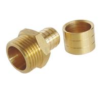 SOMATHERM FOR YOU, Raccord à glissement mâle 15/21 pour tube PER Ø16 - Installation facile, résistant à la corrosion, norme NF, pression max 10 bars, température de 5°C à 90°C