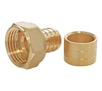 SOMATHERM FOR YOU, Raccord à glissement pour tube PER Ø16 mm - Ecrou tournant 15/21 (1/2") - Sachet de 2 pièces - Assemblage rapide, résistant à la corrosion, pour chauffage et sanitaire