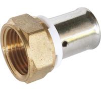 SOMATHERM FOR YOU, Raccord à sertir femelle 15/21 pour tube PER Ø16 - Installation rapide et fiable, acier inoxydable, compatible avec profils H, U, RF, pression max 10 bars (Lot de 5)