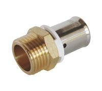 Raccord droit mâle PER à sertir 20mm x 15/21 - 1/2" Fixoconnect