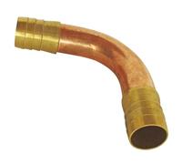 SOMATHERM FOR YOU, Raccord cannelé coudé égal pour tuyau d'arrosage Ø15-16mm en laiton, durable et résistant Connexion facile et rapide pour un arrosage efficace