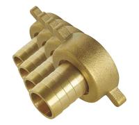 SOMATHERM FOR YOU, Raccord cannelé droit 2 pièces pour tuyau Ø12mm - Ecrou tournant à ailettes 1/2" - Laiton durable - Connexion facile et étanchéité assurée - Idéal pour arrosage (Lot de 4)