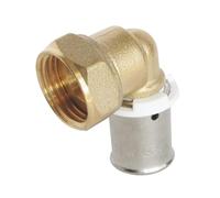 SOMATHERM FOR YOU - Raccord coudé à sertir pour tube PER Ø12 - écrou tournant Femelle 15/21 (1/2''), Permet de raccorder un tube PER de diamètre Ø12