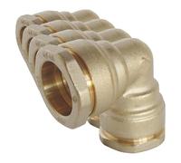 SOMATHERM FOR YOU, Raccord coudé égal en laiton pour tube PE Ø25 mm, pression max 20 bars, température -10°C à +80°C, joint torique EPDM, norme ACS, garantie 5 ans (Lot de 4)