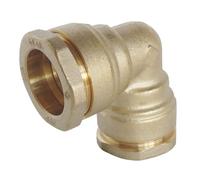 SOMATHERM FOR YOU, Raccord coudé égal en laiton pour tube PE Ø50 mm, pression max 20 bars, température -10°C à +80°C, joint torique EPDM, norme ACS, garantie 5 ans