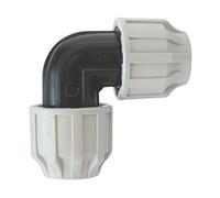 SOMATHERM FOR YOU, Raccord coudé égal en plastique pour tube PE Ø40 mm - Installation rapide et facile - Résistant à 16 bars et 80°C - Idéal pour irrigation et arrosage