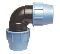 SOMATHERM FOR YOU, Raccord coudé égal en plastique pour tube PE Ø50 mm - Installation rapide et facile - Résistant à 16 bars - Température max : 80°C - Idéal irrigation et arrosage