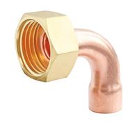 SOMATHERM FOR YOU, Raccord coudé en cuivre Ø16 à souder avec écrou tournant 20/27 pour plomberie - Idéal pour réseaux d'eau sanitaire et chauffage - Installation facile
