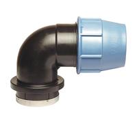 SOMATHERM FOR YOU, Raccord coudé en plastique pour tube PE Ø25 mm - Femelle 3/4" - Installation rapide et facile - Idéal pour irrigation - Résistant à 16 bars et 80°C - Norme ACS