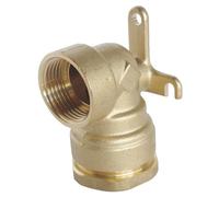 SOMATHERM FOR YOU, Raccord coudé laiton applique murale pour tube PE Ø20 mm - Femelle 1/2" - Sens unique de montage - Résistant jusqu'à 20 bars - Température -10° à +80°C - Garantie 5 ans