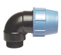 SOMATHERM FOR YOU, Raccord coudé plastique pour tube PE Ø25 mm - Mâle 3/4" - Installation rapide et facile - Résistant jusqu'à 16 bars - Température max 80°C - Norme ACS