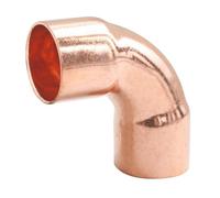 SOMATHERM FOR YOU, Raccord cuivre à souder courbe 90° double femelle Ø28, grand rayon, idéal pour plomberie et réseaux d'eau sanitaire ou de chauffage, conforme NF