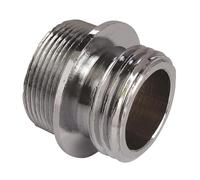 SOMATHERM FOR YOU, Raccord de bec Mâle 15/21 à Mâle 22/100 pour robinetterie - Adaptateur pour aérateur et tuyau d'arrosage - Compatible eau chaude et froide - Couleur gris/argent