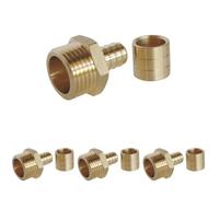 SOMATHERM FOR YOU - Raccord droit à glissement pour tube PER Ø12 - Mâle 15/21 (1/2'') Permet de raccorder un tube PER de diamètre Ø12 (Lot de 4)