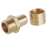 SOMATHERM FOR YOU, Raccord droit à glissement pour tube PER Ø16 - Mâle 12/17 - Lot de 10 - Montage facile, résistant à la corrosion, conforme norme NF 545, pression max 10 bars