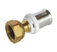 SOMATHERM FOR YOU, Raccord droit à sertir pour tube multicouche Ø16, écrou tournant F12/17, compatible avec profils U, H, TH, conforme NF 545, étanchéité sécurisée, facile à installer