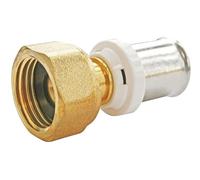 SOMATHERM FOR YOU, Raccord droit à sertir pour tube multicouche Ø26, écrou tournant F20/27, compatible avec profils H et TH, conforme norme NF 545, étanchéité sécurisée, facile à installer