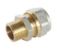 SOMATHERM FOR YOU, Raccord droit à visser pour tube multicouche Ø16 M12/17 - Installation facile sans outil, étanchéité par joints toriques, pression max 10 bars, compatible eau chaude/froide