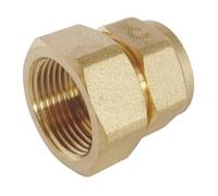 SOMATHERM FOR YOU, Raccord droit à visser pour tube PER Ø25 - Femelle 26/34 - Installation facile sans outil spécifique, démontable, pression max 10 bars, compatible eau chaude/froide