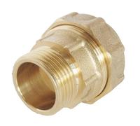 SOMATHERM FOR YOU, Raccord Droit Laiton Serrage Extérieur pour Tube PE Ø20 mm - Mâle 1/2" - Étanchéité Optimale - Pression 20 bars - Température +5°C à +80°C - Normé ACS