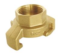 SOMATHERM FOR YOU, Raccord express cannelé Femelle 1" avec joint intégré - Connexion rapide pour robinet de puisage - Corps en laiton durable - Idéal pour tuyaux d'arrosage