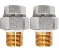 SOMATHERM FOR YOU - Raccord isolant diélectrique F20/27(3/4'') - M20/27 (3/4'') - Evite les courants vagabonds - Protège la cuve du chauffe-eau 2246-20 Gris (Lot de 2)