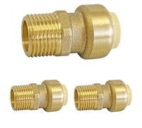 SOMATHERM FOR YOU - Raccord laiton à clipser pour tubes cuivre ou PER ou Multicouche Ø16 - Mâle 15/21 (Lot de 3)