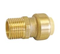SOMATHERM FOR YOU, Raccord laiton à clipser pour tubes cuivre, PER ou multicouche Ø14 mm, mâle 12/17, montage instantané, auto-étanche, idéal plomberie et chauffage