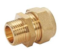 SOMATHERM FOR YOU, Raccord laiton à compression pour tube cuivre Ø14, mâle 20/27 - Idéal pour plomberie, réseaux d'eau sanitaire et chauffage, étanchéité filet ou joint plat