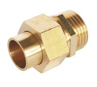 SOMATHERM FOR YOU, Raccord laiton à souder union droit 3 pièces Ø18 - Mâle 20/27 pour tube cuivre - Idéal pour plomberie, réseaux d'eau sanitaire et chauffage, étanchéité assurée
