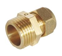 SOMATHERM FOR YOU, Raccord laiton bague laiton à compression - Tube cuivre Ø12 - Mâle 15/21 - Idéal pour plomberie et réseaux d'eau sanitaire ou de chauffage - Étanchéité filet ou joint